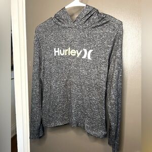 Glitter Hurley Super Soft Pocketed Hoodie Black and Rainbow Girls XL Women’s XS